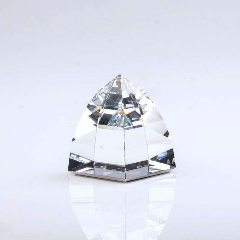 Swarovski Desk Paperweight Press Paper Small Pyramid Crystal