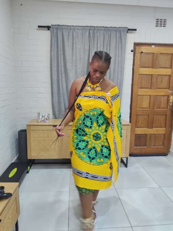 Printed lihiya  Siswati attire