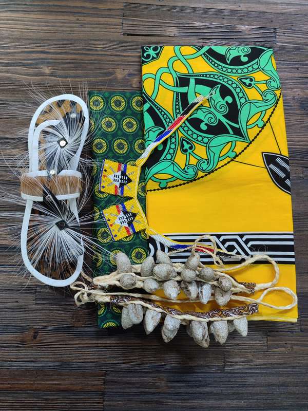 Printed lihiya  Siswati attire