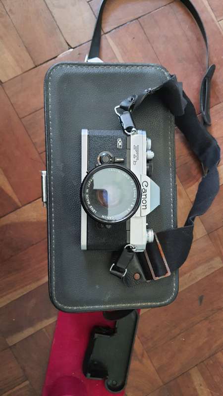 Canon FTB QL Camera with accessories
