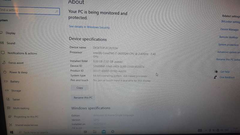 Lenovo Ideapad I7 3rd Gen laptop