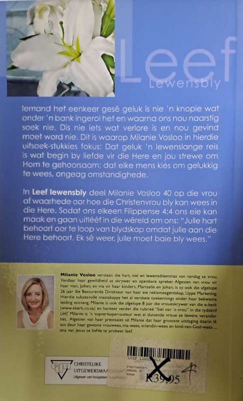 Book - Leef Lewensbly. - Milanie Vosloo
