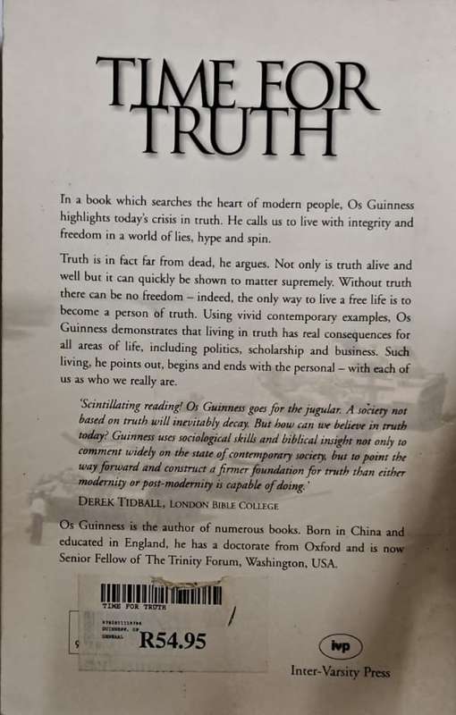 Book - Time for truth. - Os Guinness