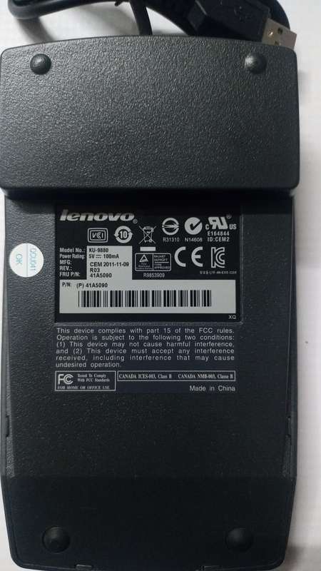 Lenovo USB Numeric Keypad New