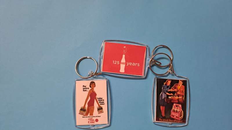 Coke - Coca Cola Combo 3 x Keyrings New