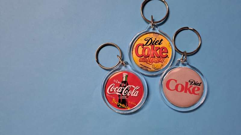 Coke - Coca Cola Combo 3 x Keyrings New