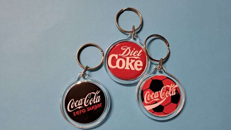 Coke - Coca Cola Combo 3 x Keyrings New