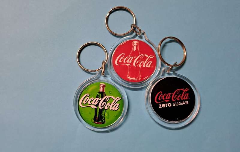 Coke - Coca Cola Combo 3 x Keyrings New