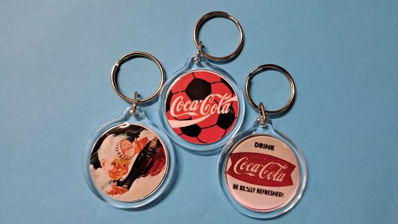 Coke - Coca Cola Combo 3 x Keyrings New