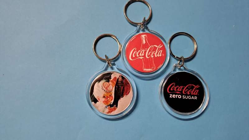 Coke - Coca Cola Combo 3 x Keyrings New