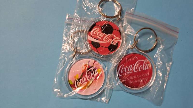 Coke - Coca Cola Combo 3 x Keyrings New