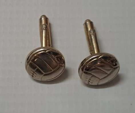 Cufflinks - Soccer Ball Silver color.