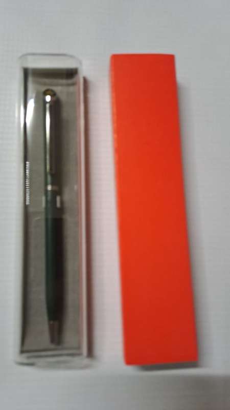 South African Pens 1 x Collectable ZCC - Zion Christian Church Pen No Ink. +display box(metal/green)