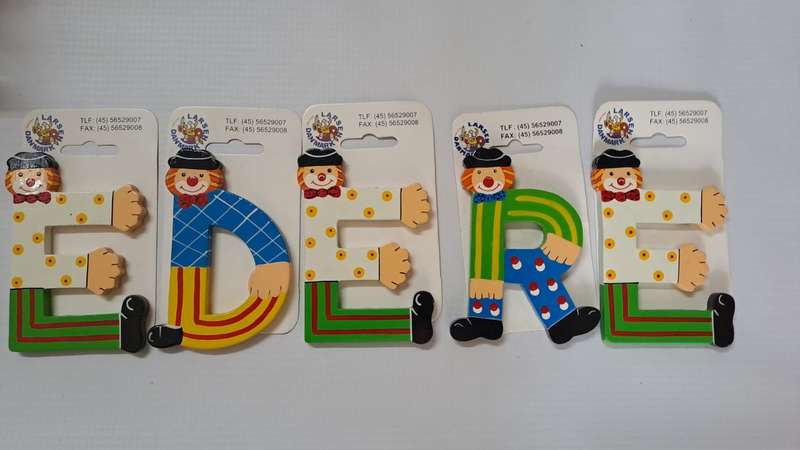 Alphabet Letters x5 - wooden - 60mm x 90mm x 6mm