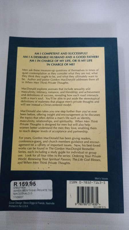 Book - Gordon MacDonald - When men think private thoughts.