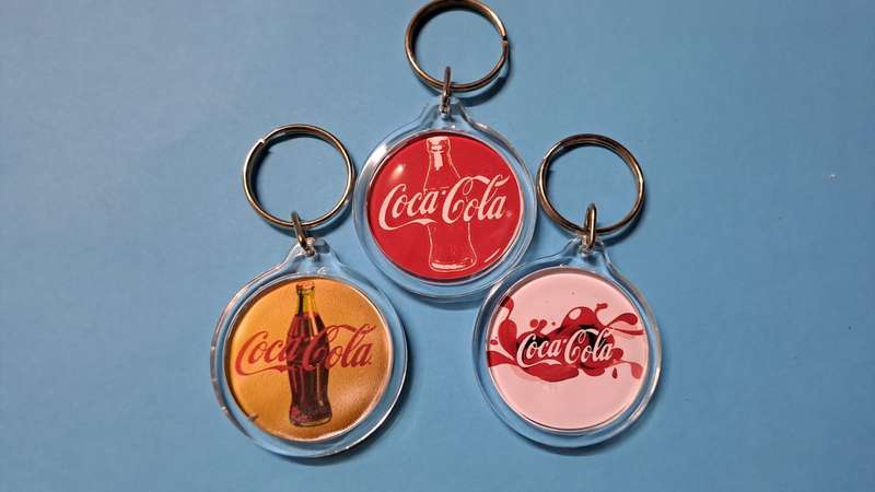 Coke - Coca Cola Combo 3 x Keyrings New