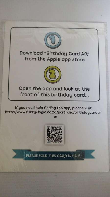 Book - Birthday Card - 1 x Happy Birthday Cards with flower on.