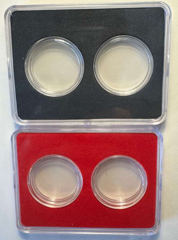 Coin Capsules Box. (26mm x 2) Fit R5 Coins.