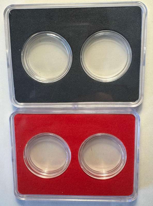Coin Capsules Box. (26mm x 2) Fit R5 Coins.
