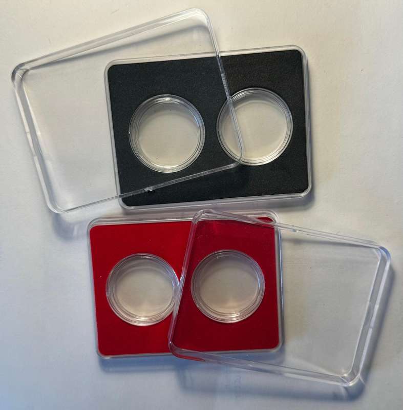 Coin Capsules Box. (26mm x 2) Fit R5 Coins.
