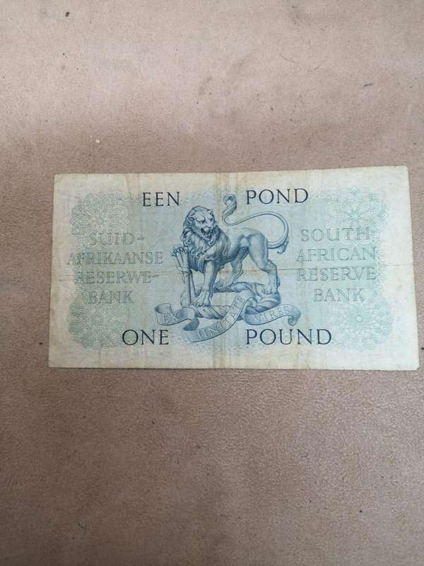 UNION OF SOUTH AFRICA - 1 POUND M.H. de Kock B/232 1956