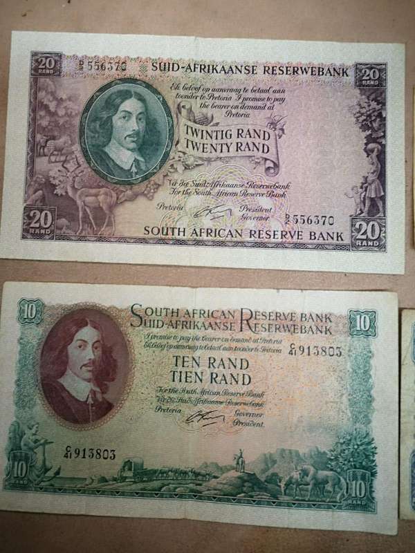 Complete set of G.Rissik & decimals R20 to R1 - 1962 big notes