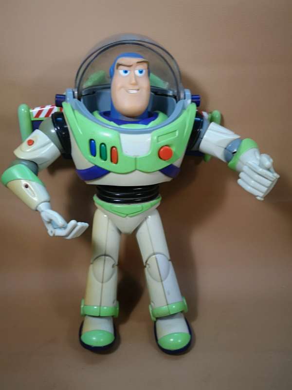 Very Large Vintage Talking Buzz Lightyear - 90s Disney Toy 4 Story - Thinkway Toys - 330mm