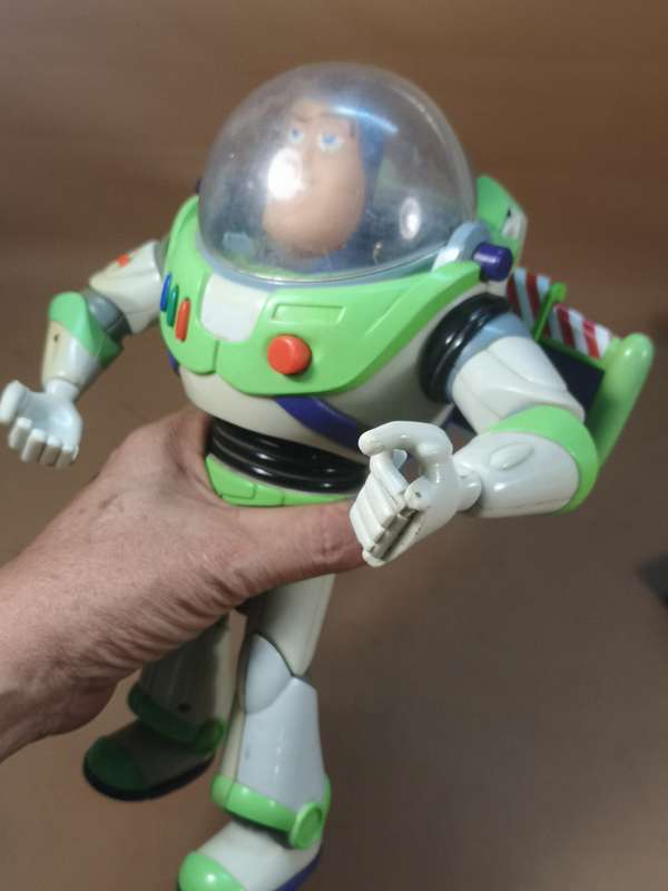 Very Large Vintage Talking Buzz Lightyear - 90s Disney Toy 4 Story - Thinkway Toys - 330mm