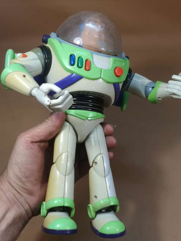 Very Large Vintage Talking Buzz Lightyear - 90s Disney Toy 4 Story - Thinkway Toys - 330mm