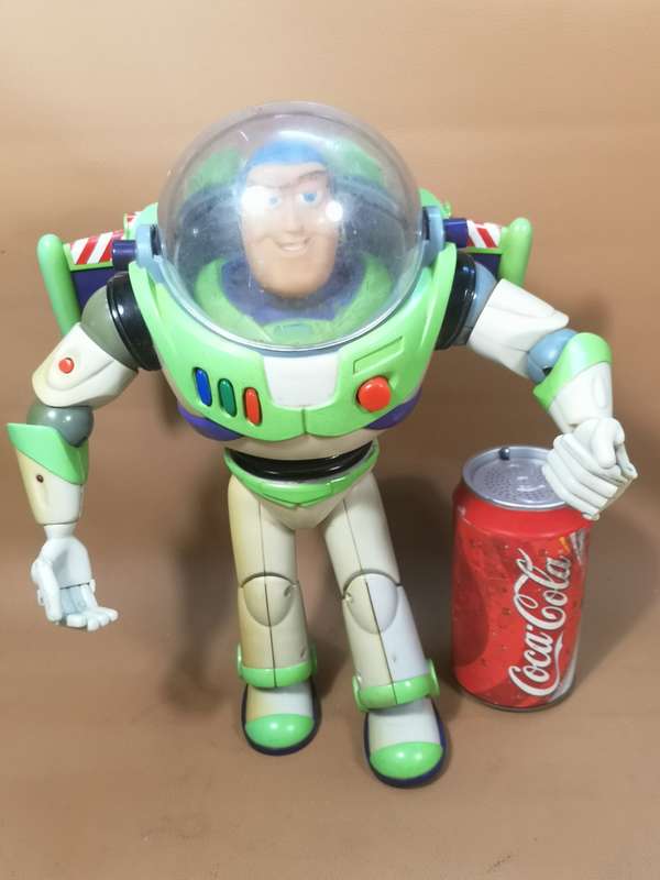 Very Large Vintage Talking Buzz Lightyear - 90s Disney Toy 4 Story - Thinkway Toys - 330mm