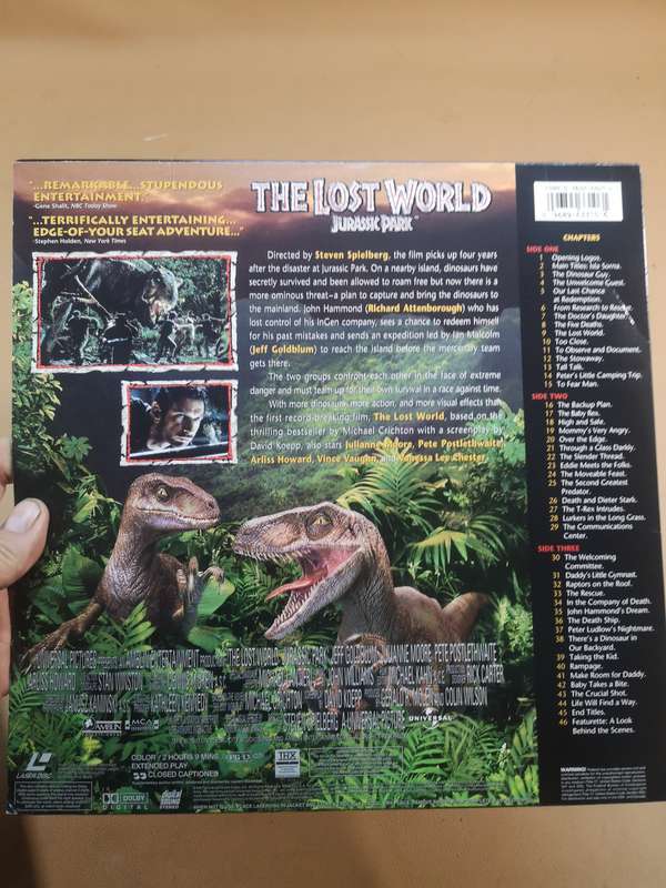 The Lost World: Jurassic Park Something Have Survived Rare laserDisc
