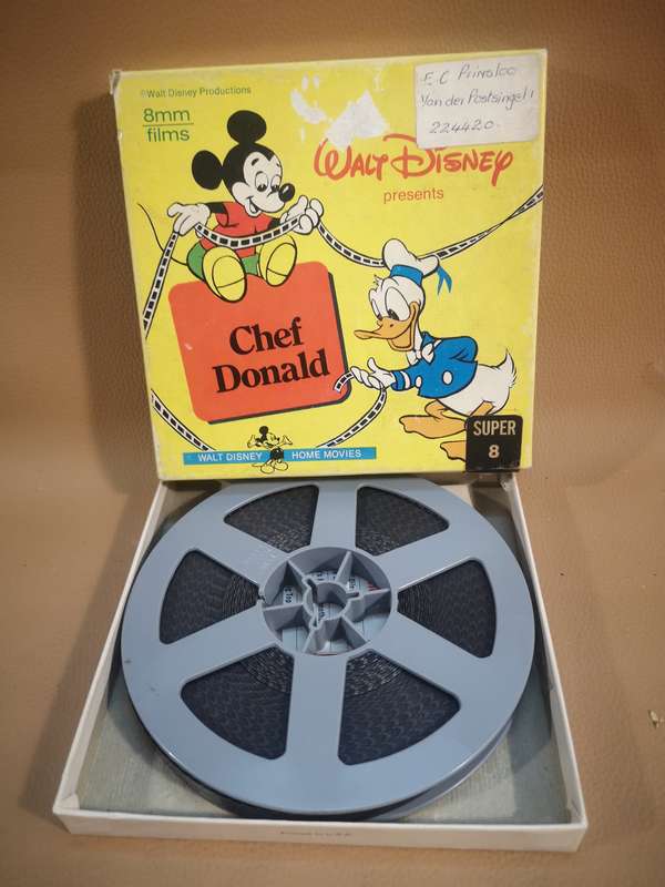 Vintage Original Super 8mm Film, Walt Disney's Chef donald