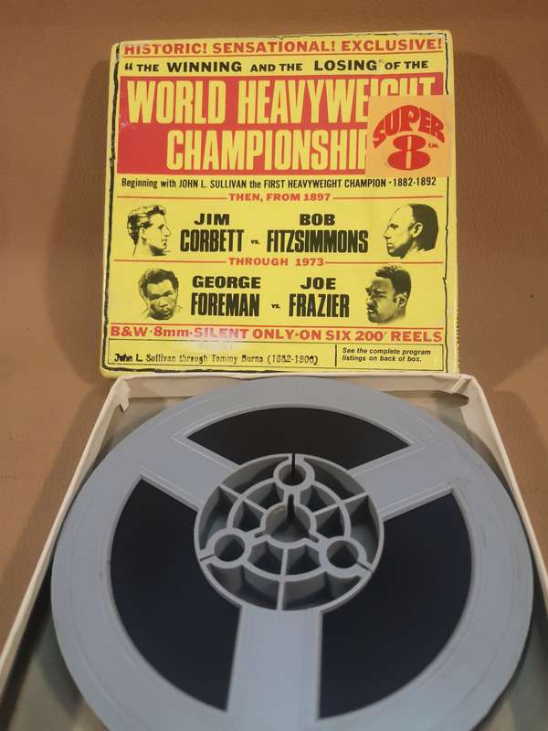 BW 8mm John L Sullivan trough Tommy Burns (1882-1906) Boxing World Heavyweight Champ. Reel