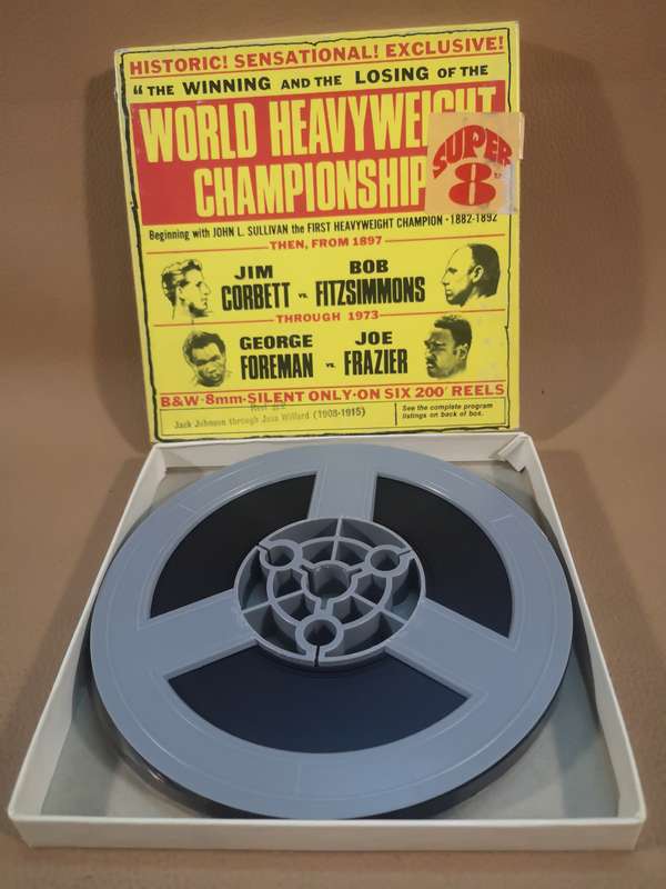 BW 8mm Jack Johnson trough Jess Willard (1908-1915) Boxing World Heavyweight Champ. Reel