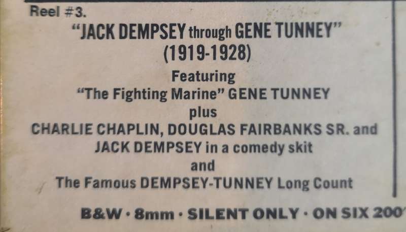 BW 8mm Jack Dempsey trough Gene Tunny (1919-1928) Boxing World Heavyweight Champ. Reel