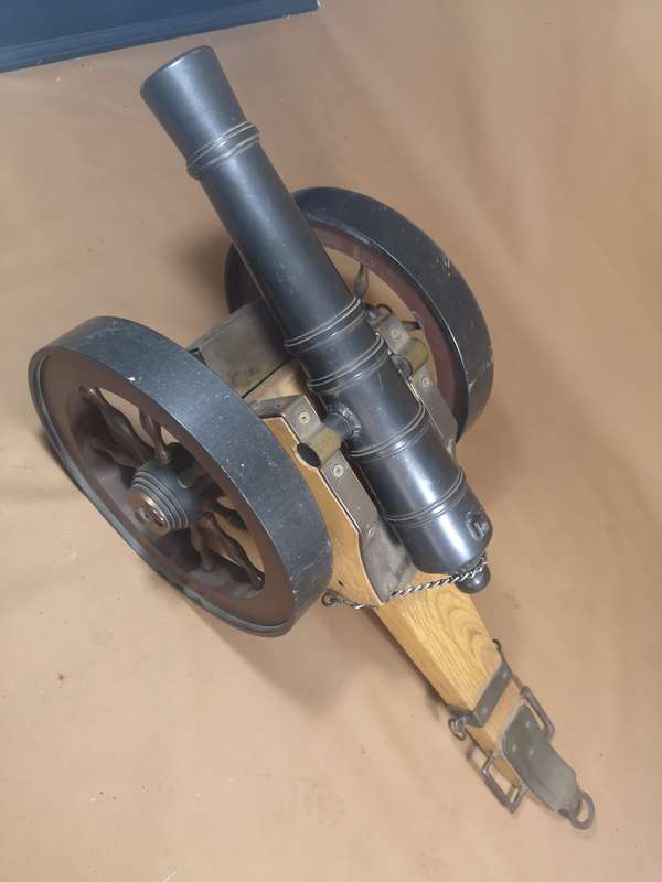 LARGE VINTAGE BRONZE SIGNAL CANNON - 750MM LONG