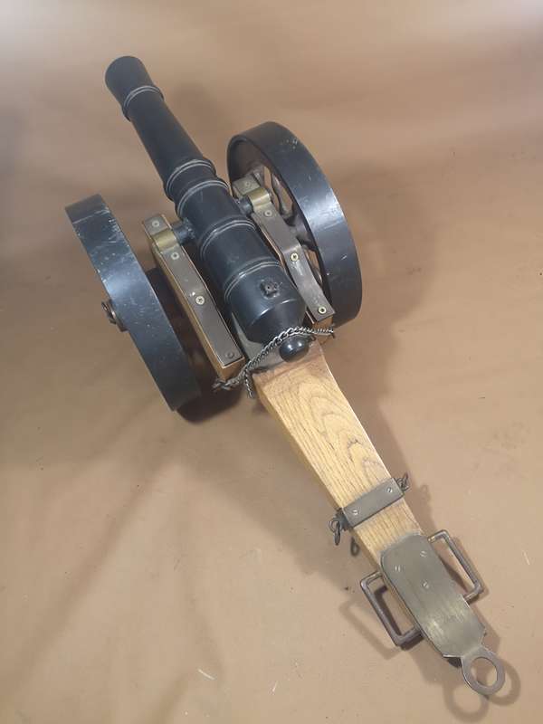 LARGE VINTAGE BRONZE SIGNAL CANNON - 750MM LONG