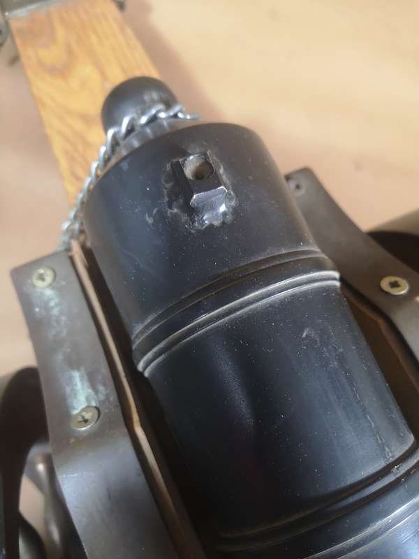LARGE VINTAGE BRONZE SIGNAL CANNON - 750MM LONG