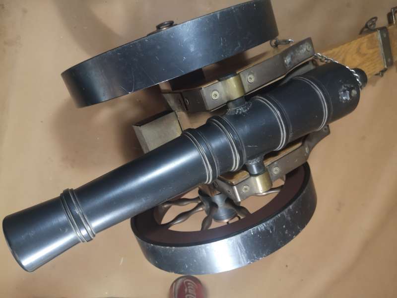LARGE VINTAGE BRONZE SIGNAL CANNON - 750MM LONG