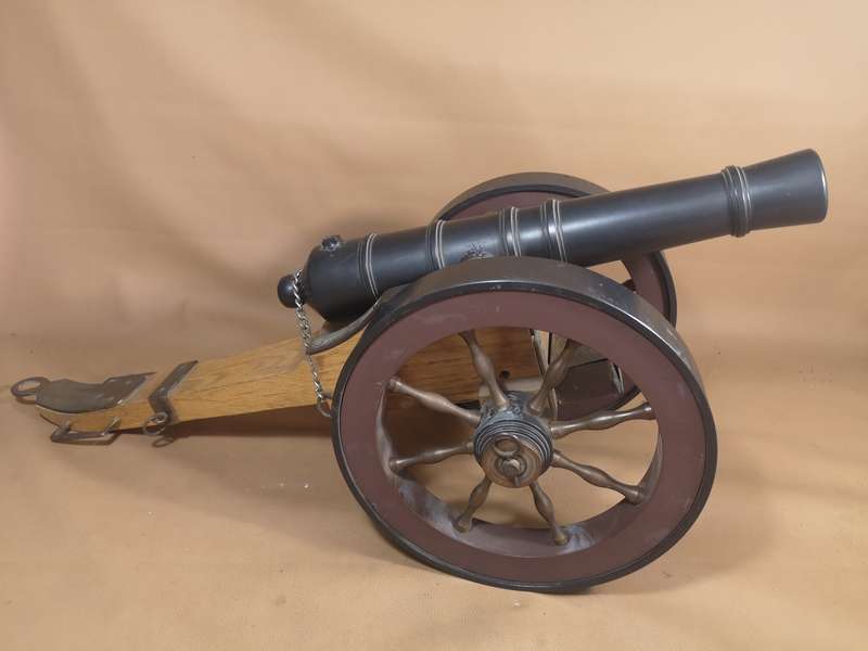 LARGE VINTAGE BRONZE SIGNAL CANNON - 750MM LONG