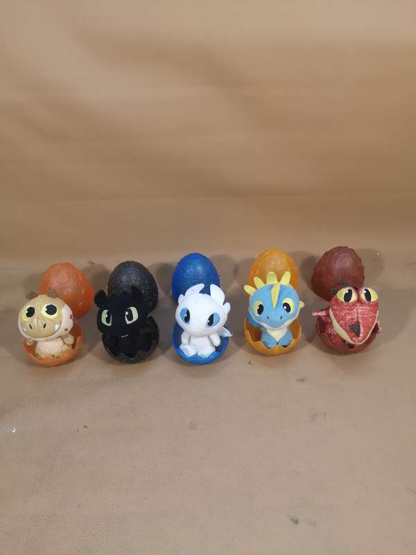 Collection of How To Train Your Dragon Hidden World Plush Dragon Eggs