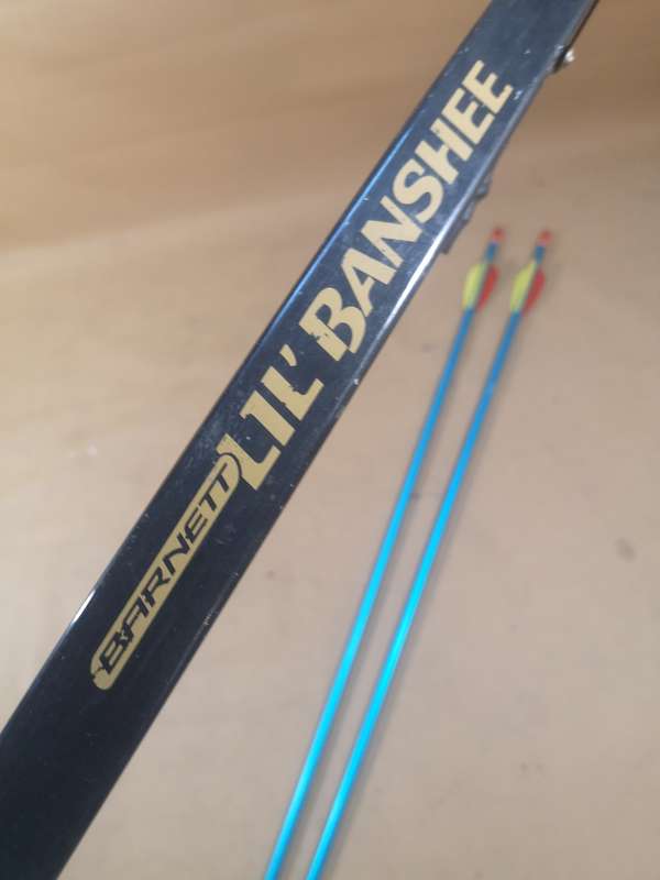 BARNETT LIL BANSHEE ARCHERY BOW AND ARROWS 1 OF 3 ON AUCTION
