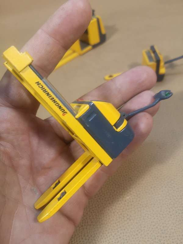 Collection of Die Cast Conrad Forklift Trolley Models made in Germany