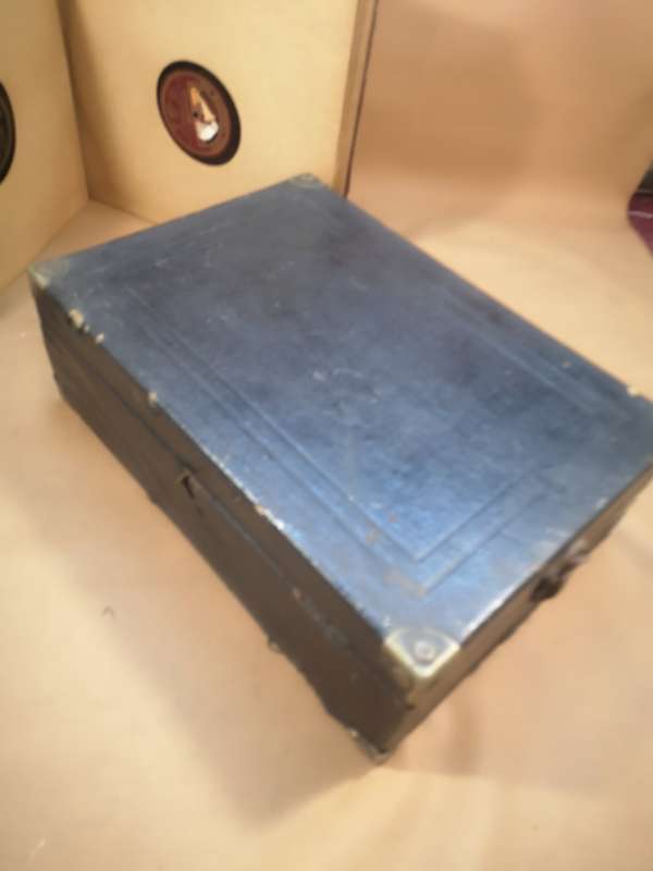 Antique 1920's His Masters Voice Wind Up Portable 100% Working Gramophone