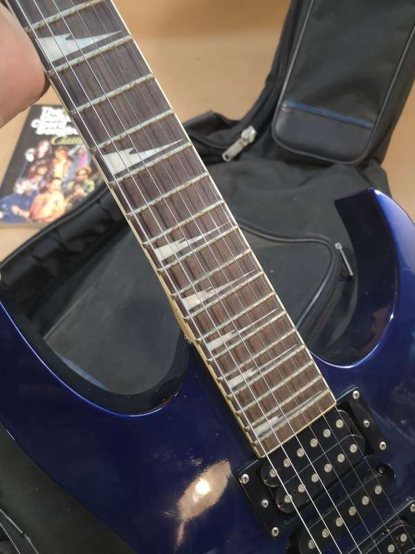 Ibanez Gio GRG170DX Jewel Blue Electric Guitar with Mother of Pearl Inlays
