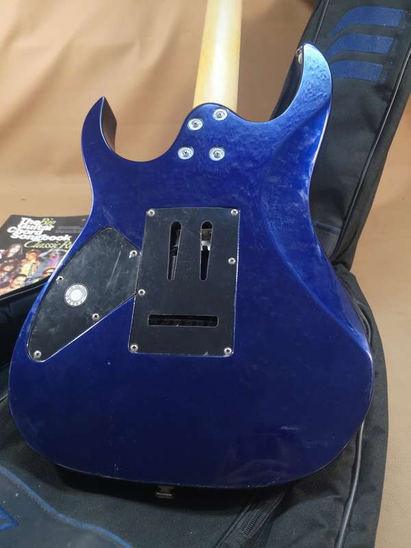 Ibanez Gio GRG170DX Jewel Blue Electric Guitar with Mother of Pearl Inlays