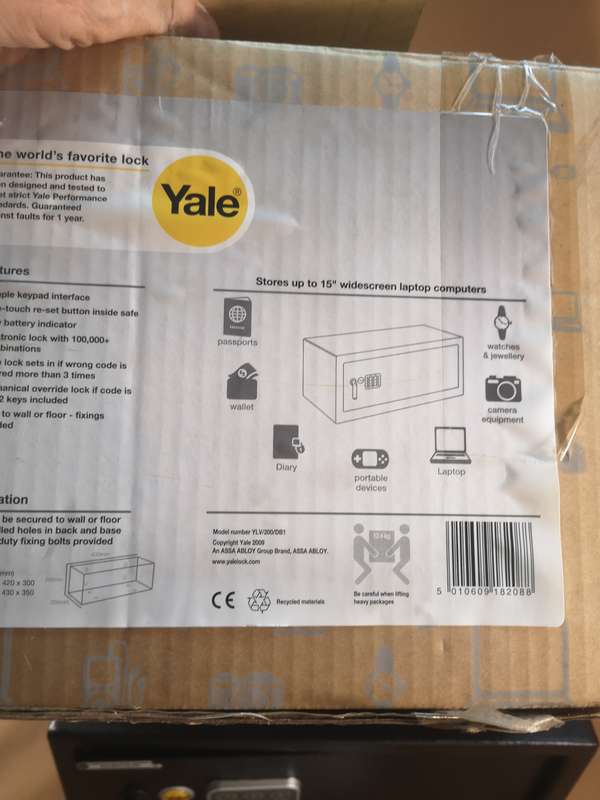 Brand New Yale Electronic Laptop Safe - Retail R3500 at Builders