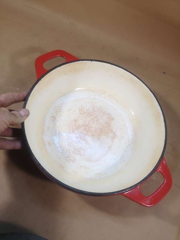 Very Large Round Cast Iron Enamel Casserole, 4L