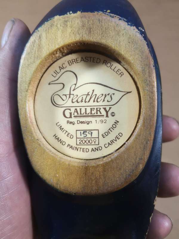 LIMITED EDITION FEATHERS OF KNYSNA - LILAC BREASTED ROLLER - NO 159 OF 2000
