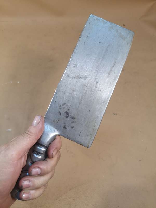 Vintage Meat Cleaver Knife With Stamped Makers Marks 3 of 5